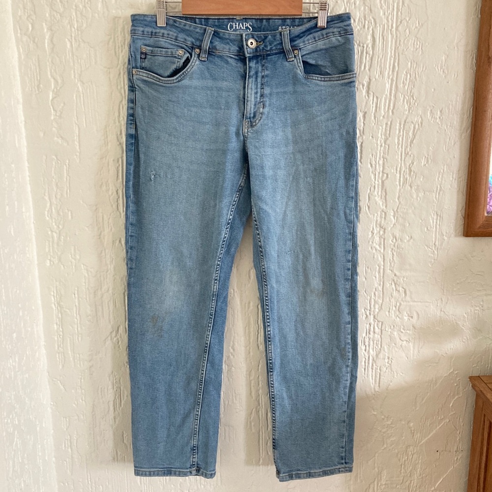 Chaps Straight Leg Blue Denim Jeans Size 32 x 29